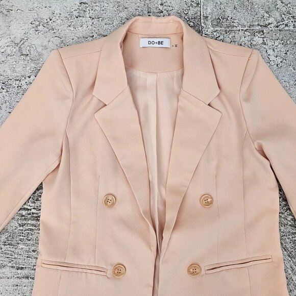 DO+BE Women Blazer Pink Tone Polyester Open Jacket Coat Size S - Picture 3 of 11